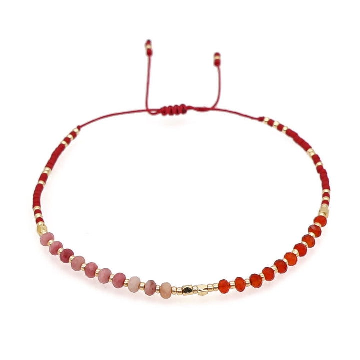 Pulsera con cordón de cuentas de piedra natural Olivenorma 