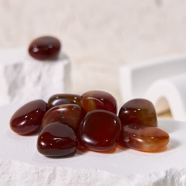 Piedra pulida ágata roja de Olivenorma