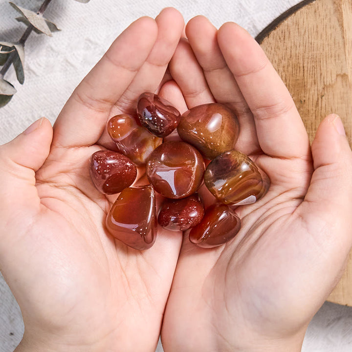 Piedra pulida ágata roja de Olivenorma