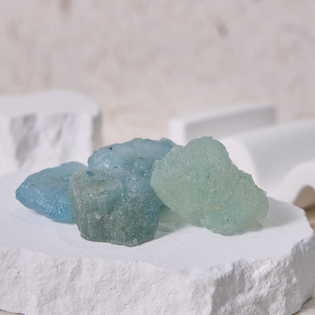Piedra pulida a granel de aguamarina natural cruda de Olivenorma
