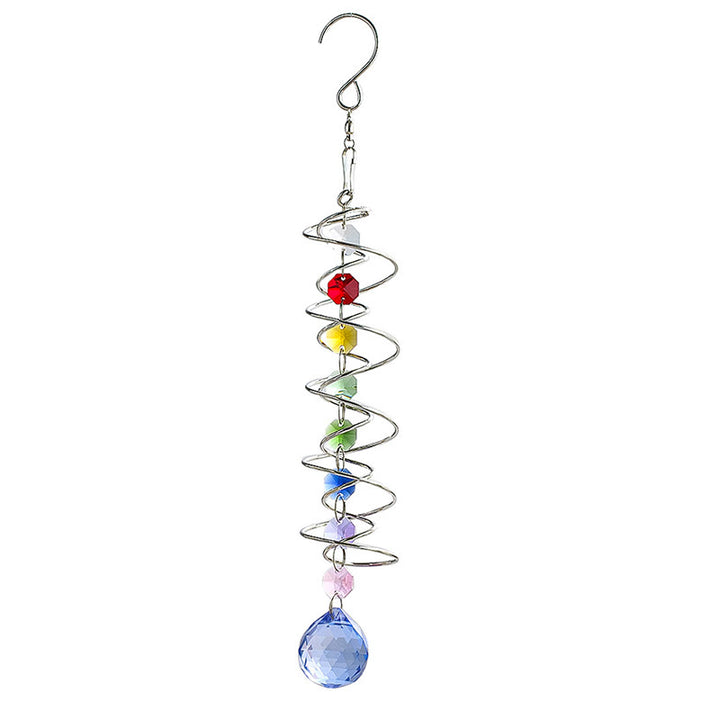 Adorno colgante en espiral atrapasol de cristal facticio de Olivenorma