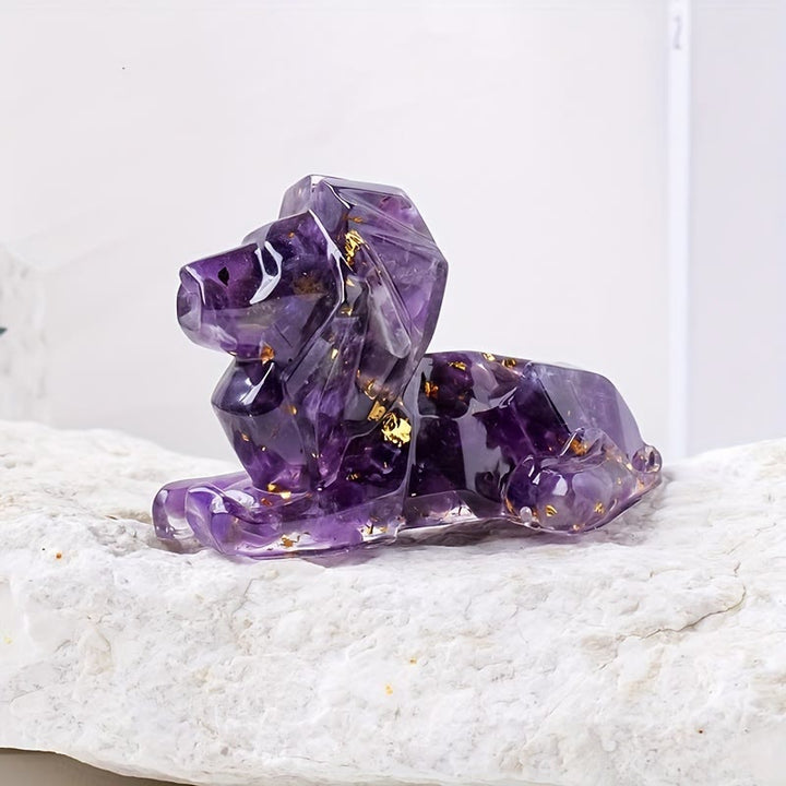 Decoración con piedra preciosa de león de piedra natural de Olivenorma