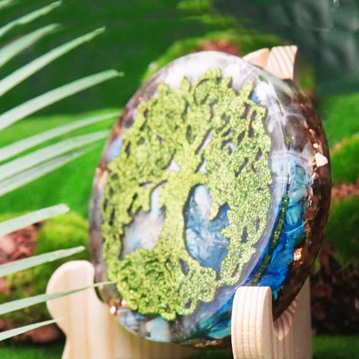 Decoración de resina de piedra natural del árbol de la vida de Olivenorma
