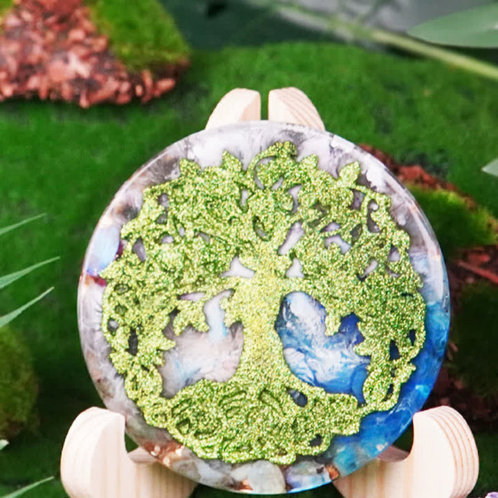 Decoración de resina de piedra natural del árbol de la vida de Olivenorma
