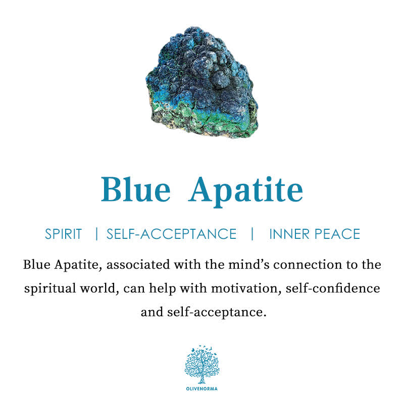 Pulsera de cuentas de amazonita y apatita azul natural de Olivenorma