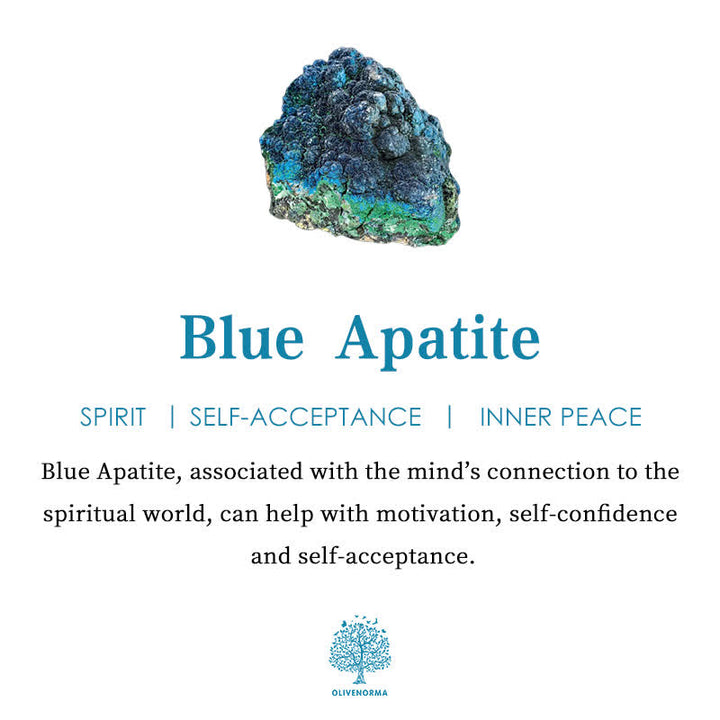 Pulsera de cuentas de amazonita y apatita azul natural de Olivenorma