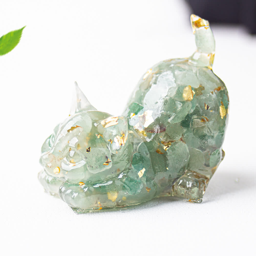 Decoración con gemas de gato estirables de resina de cristal de Olivenorma