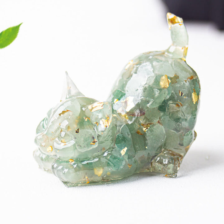 Decoración con gemas de gato estirables de resina de cristal de Olivenorma
