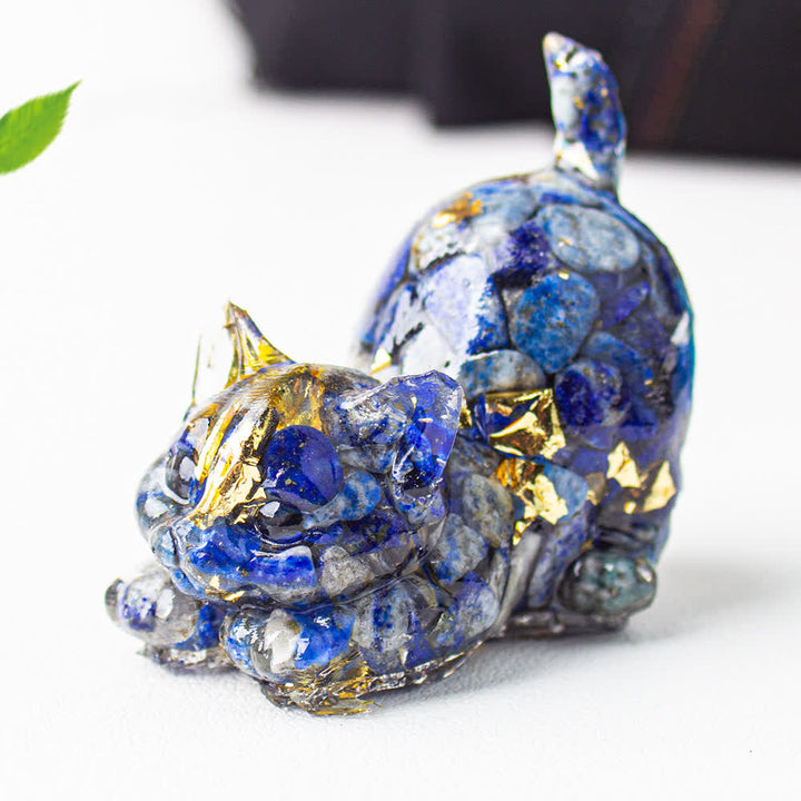 Decoración con gemas de gato estirables de resina de cristal de Olivenorma