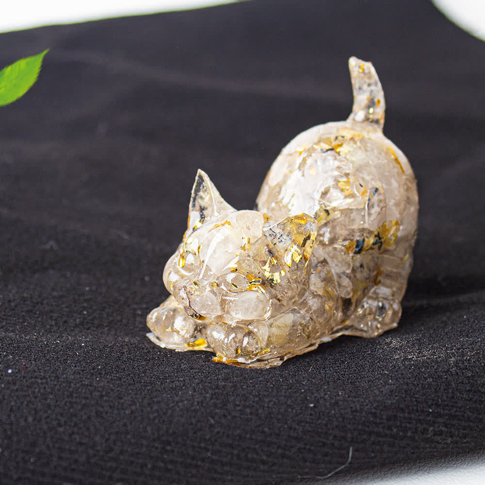 Decoración con gemas de gato estirables de resina de cristal de Olivenorma