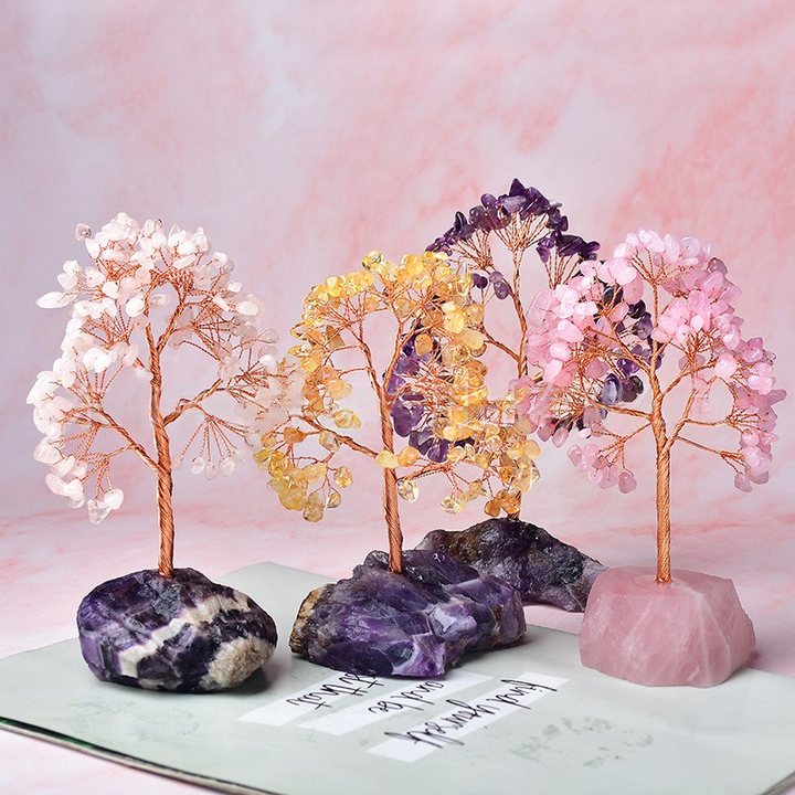 Árbol de feng shui con base de amatista de fantasía de Olivenorma