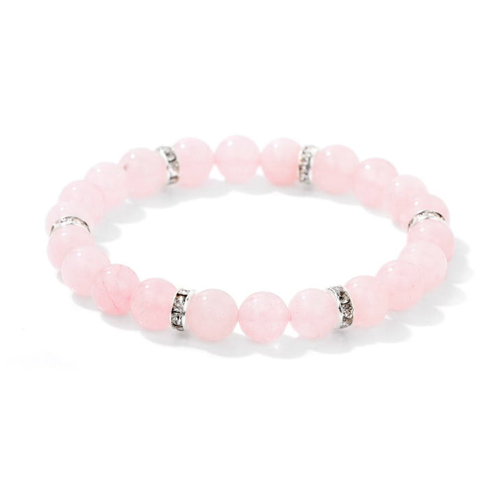 Pulsera de cuentas curativas de forma redonda con piedras preciosas naturales de Olivenorma