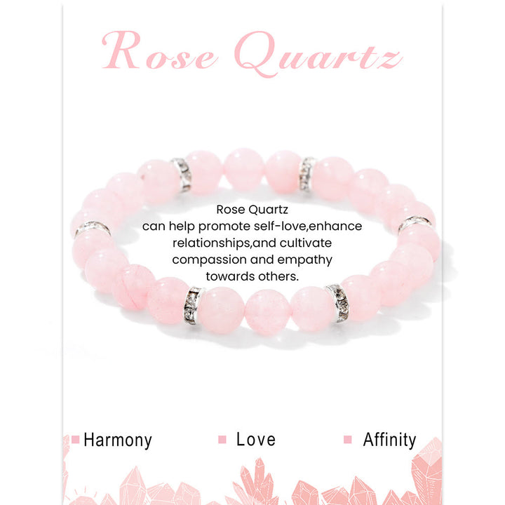Pulsera de cuentas curativas de forma redonda con piedras preciosas naturales de Olivenorma