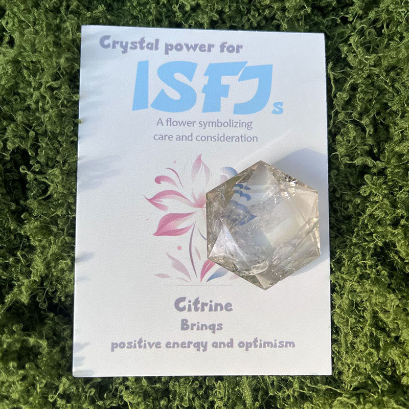 Adornos de cristal con gemas MBTI de Olivenorma en piedra natural