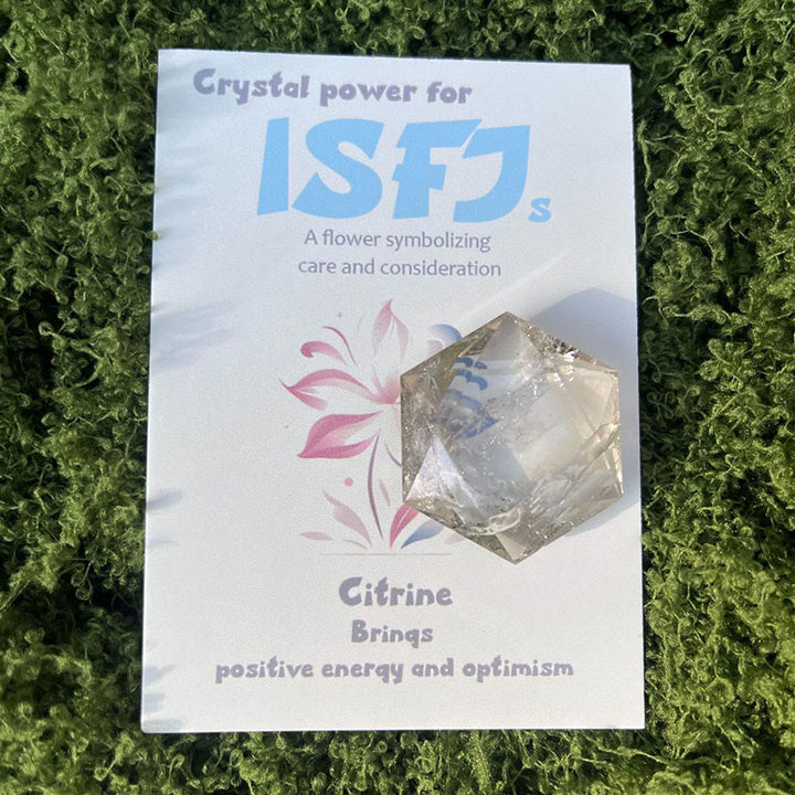 Adornos de cristal con gemas MBTI de Olivenorma en piedra natural