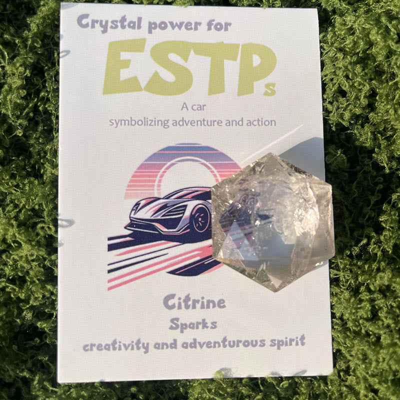 Adornos de cristal con gemas MBTI de Olivenorma en piedra natural