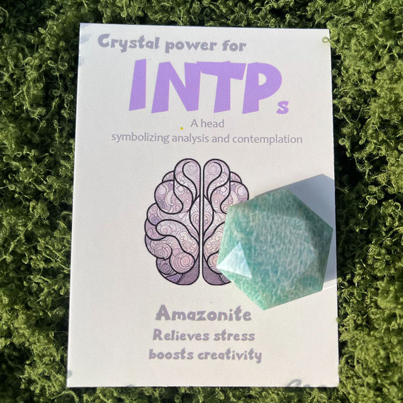 Adornos de cristal con gemas MBTI de Olivenorma en piedra natural