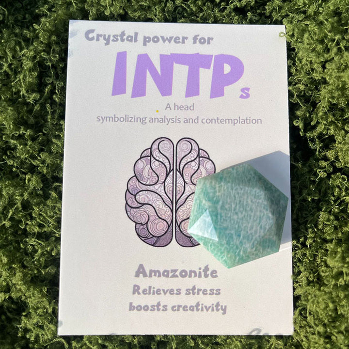 Adornos de cristal con gemas MBTI de Olivenorma en piedra natural
