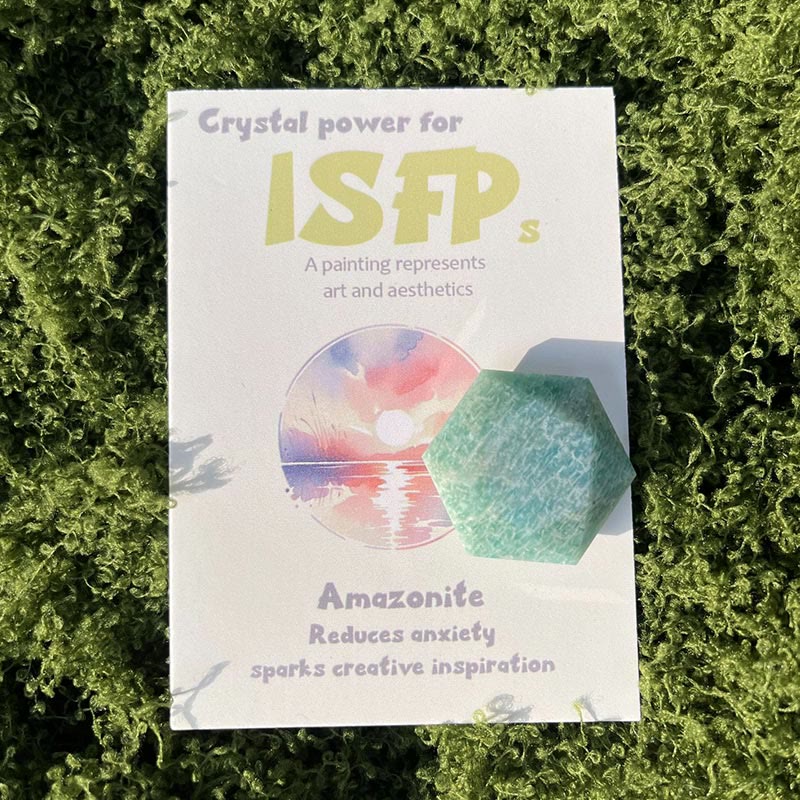Adornos de cristal con gemas MBTI de Olivenorma en piedra natural