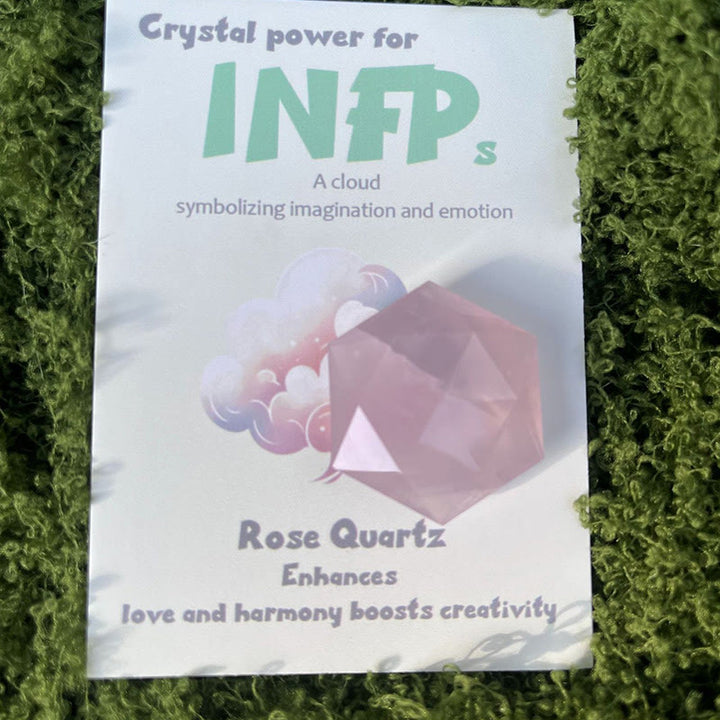 Adornos de cristal con gemas MBTI de Olivenorma en piedra natural