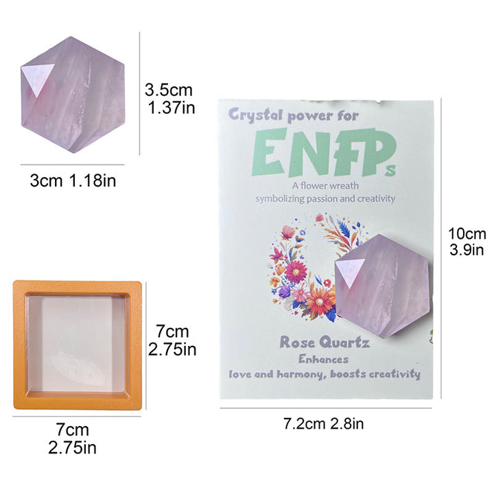 Adornos de cristal con gemas MBTI de Olivenorma en piedra natural