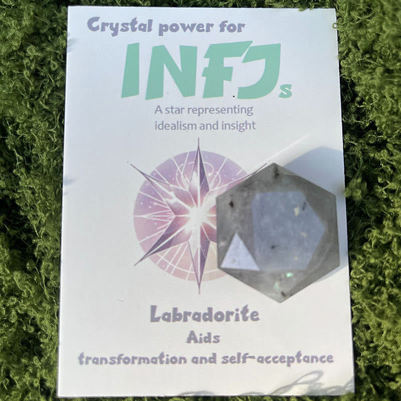 Adornos de cristal con gemas MBTI de Olivenorma en piedra natural
