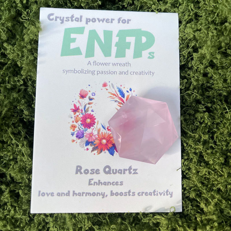 Adornos de cristal con gemas MBTI de Olivenorma en piedra natural