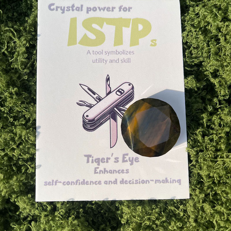 Adornos de cristal con gemas MBTI de Olivenorma en piedra natural
