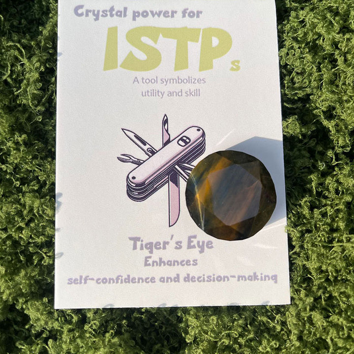Adornos de cristal con gemas MBTI de Olivenorma en piedra natural