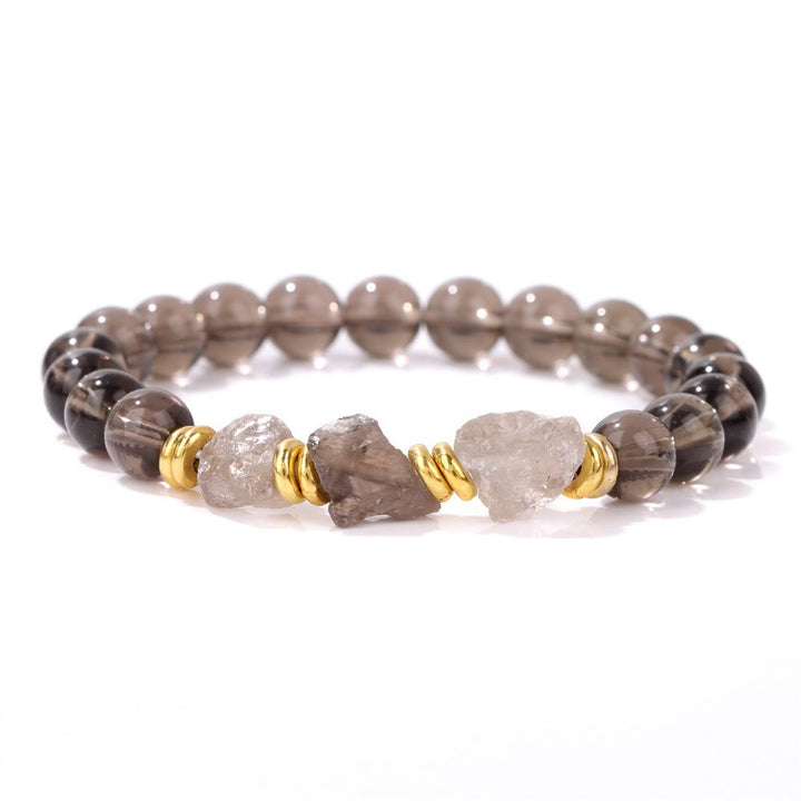 Pulsera de cuentas de piedras preciosas naturales en bruto de Olivenorma
