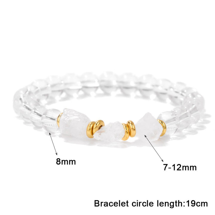 Pulsera de cuentas de piedras preciosas naturales en bruto de Olivenorma