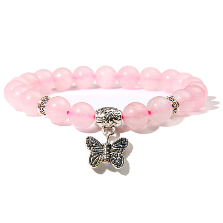 Pulsera con dije de mariposa de turquesa natural de Olivenorma