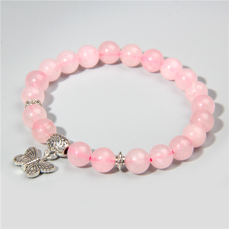 Pulsera con dije de mariposa de turquesa natural de Olivenorma