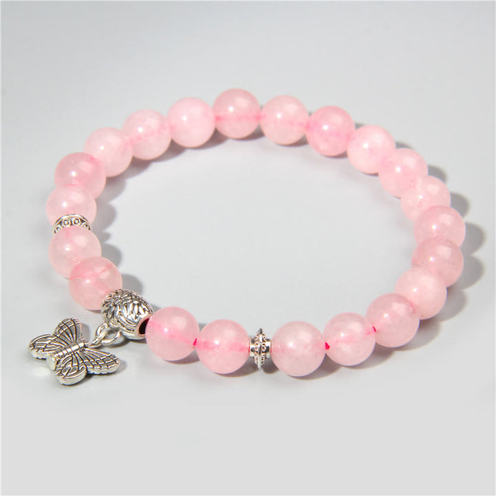 Pulsera con dije de mariposa de turquesa natural de Olivenorma