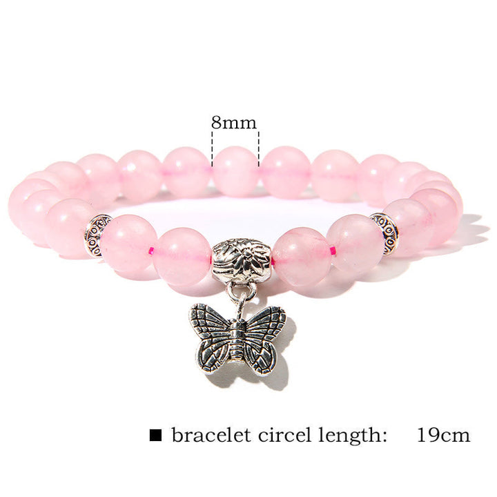 Pulsera con dije de mariposa de turquesa natural de Olivenorma