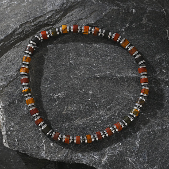 Pulsera de cuentas de ágata natural estilo boho de Olivenorma