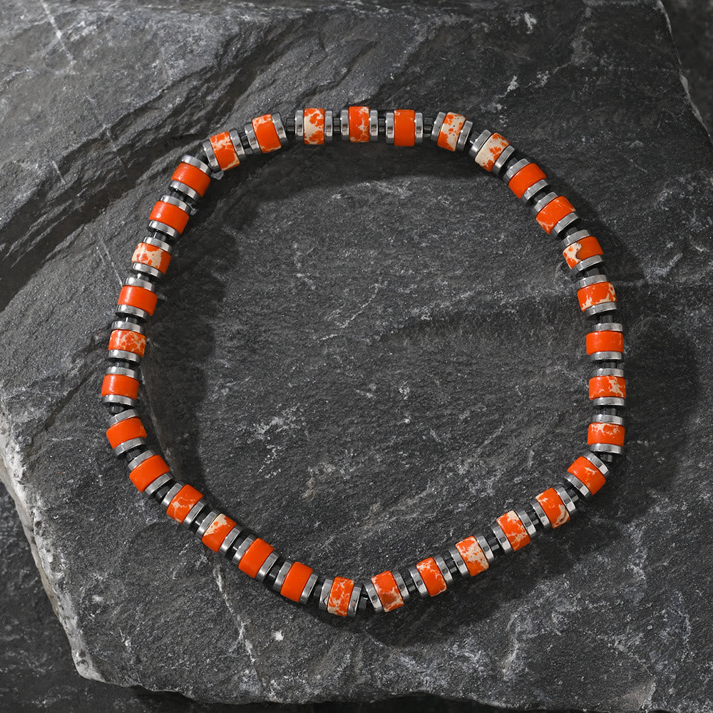 Pulsera de cuentas de ágata natural estilo boho de Olivenorma