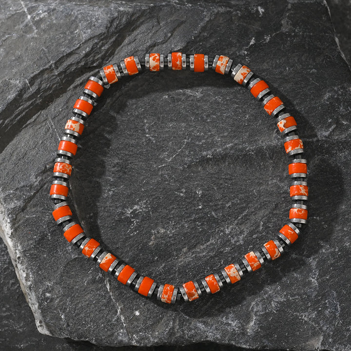Pulsera de cuentas de ágata natural estilo boho de Olivenorma