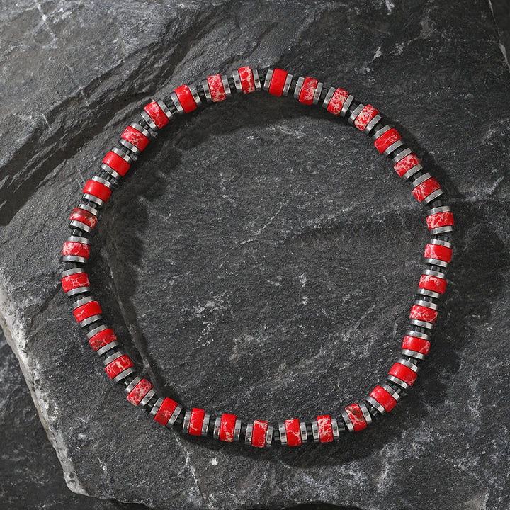 Pulsera de cuentas de ágata natural estilo boho de Olivenorma