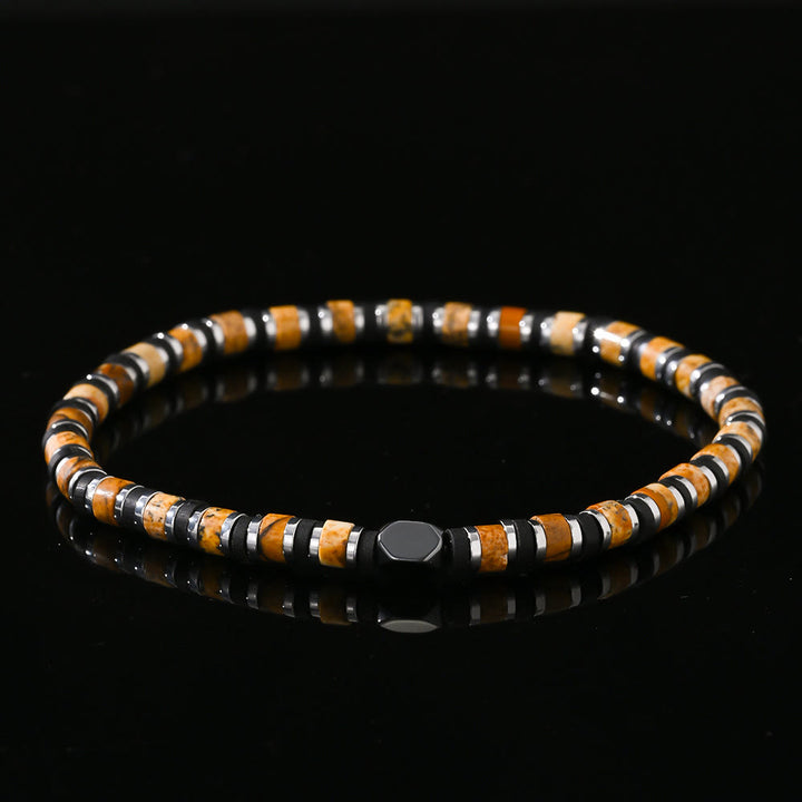 Pulsera de cuentas de broncita natural en forma de columna de Olivenorma