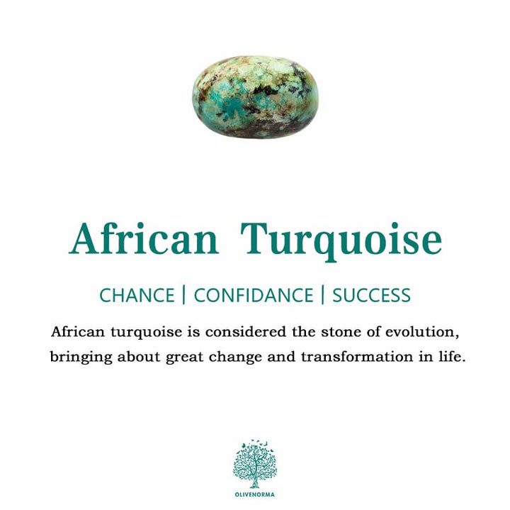 Pulsera de cuentas de peridoto y turquesa africana con ojo de tigre de Olivenorma