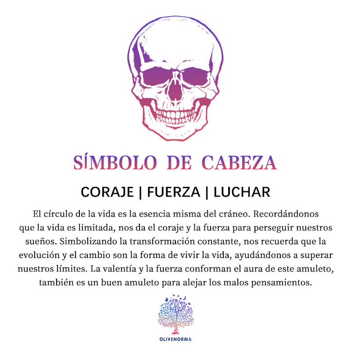 Pirámide de orgón con símbolo de calavera de amatista y obsidiana de Olivenorma 