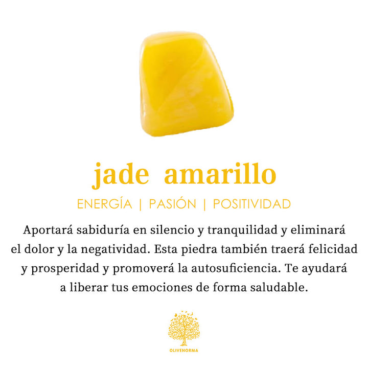 Pirámide orgónica de protección Hamsa de jade amarillo de Olivenorma