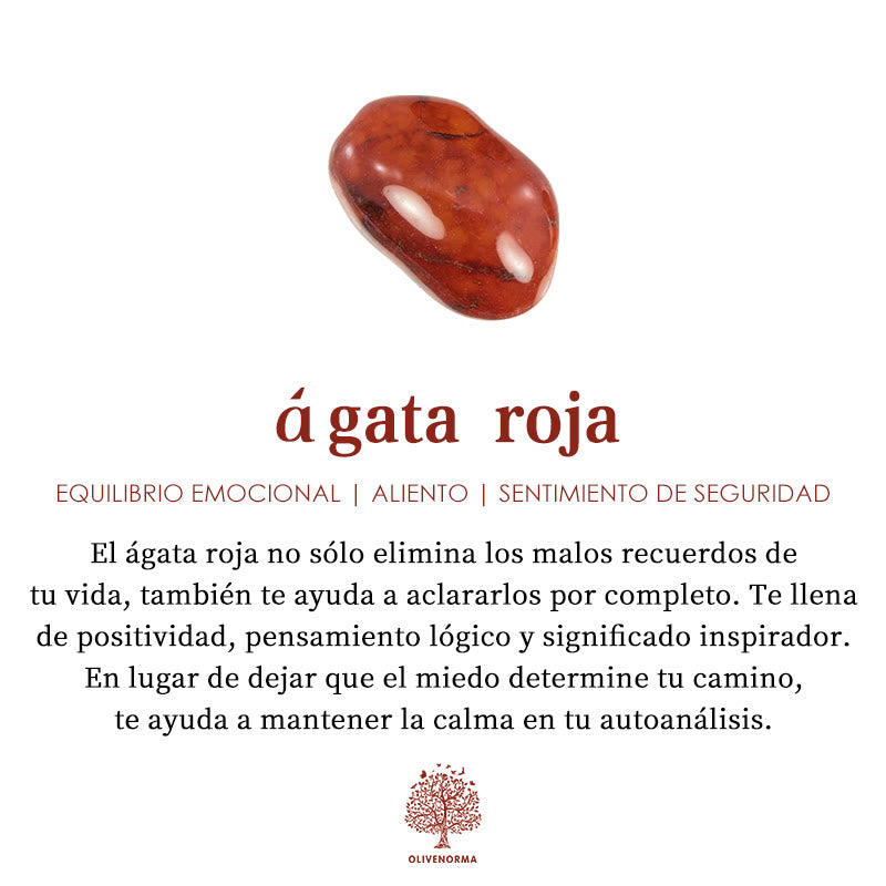 Pirámide de orgón del árbol de la vida de ágata roja y cuarzo azul de Olivenorma 