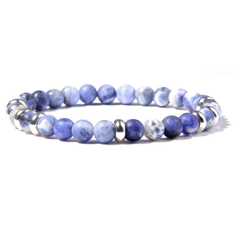 Pulsera de cuentas de piedra natural de 6 mm de Olivenorma