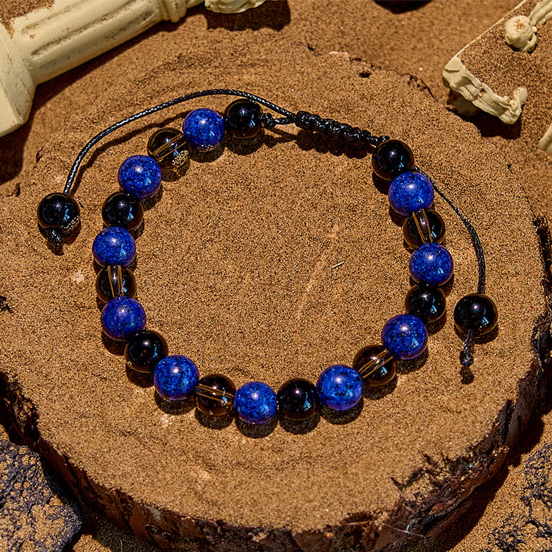 Pulsera con cordón de cuentas de piedra natural de 8 mm de Olivenorma