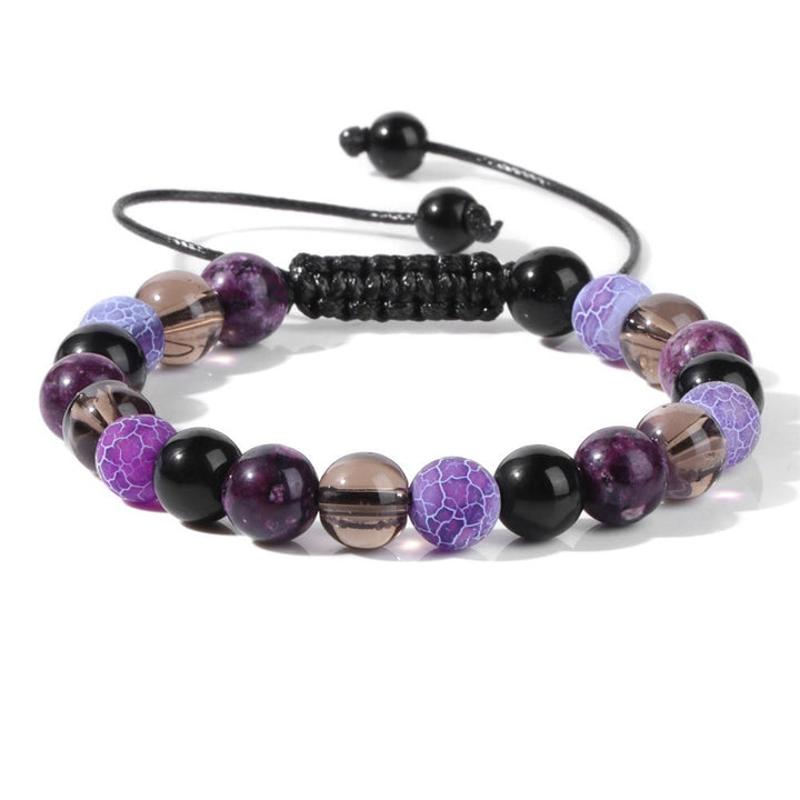 Pulsera con cordón de cuentas de piedra natural de 8 mm de Olivenorma