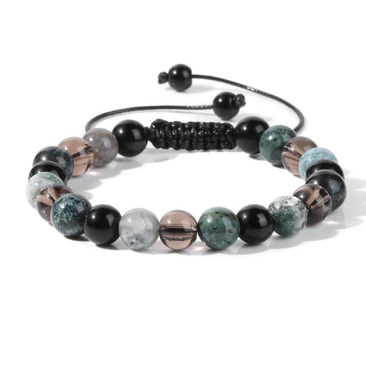Pulsera con cordón de cuentas de piedra natural de 8 mm de Olivenorma