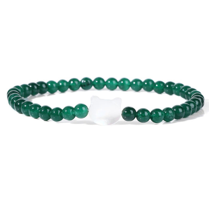 Pulsera de cuentas de piedra natural Olivenorma Nacre Kitten de 4 mm