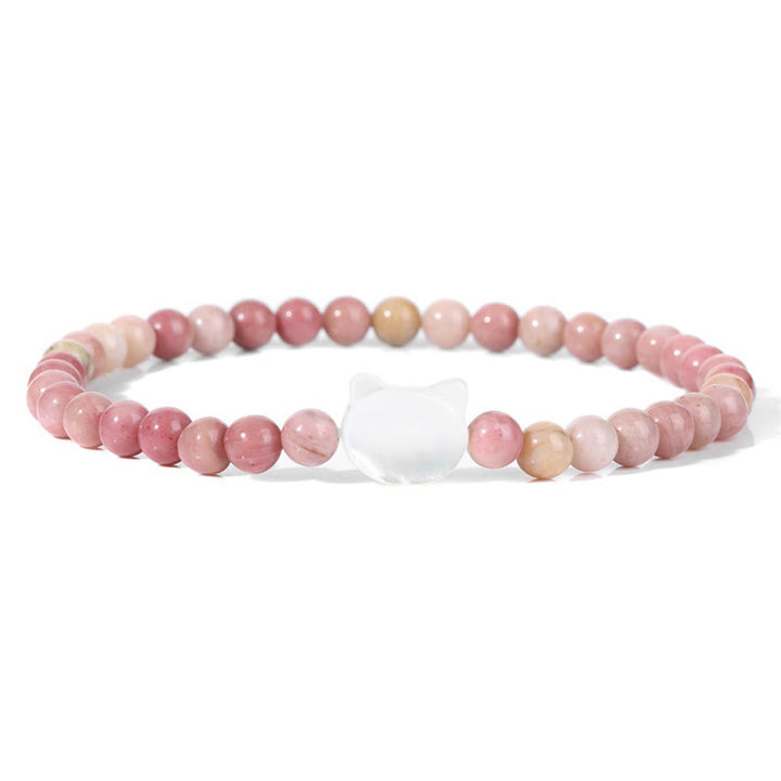Pulsera de cuentas de piedra natural Olivenorma Nacre Kitten de 4 mm